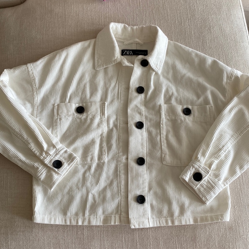 Zara cropped corduroy jacket